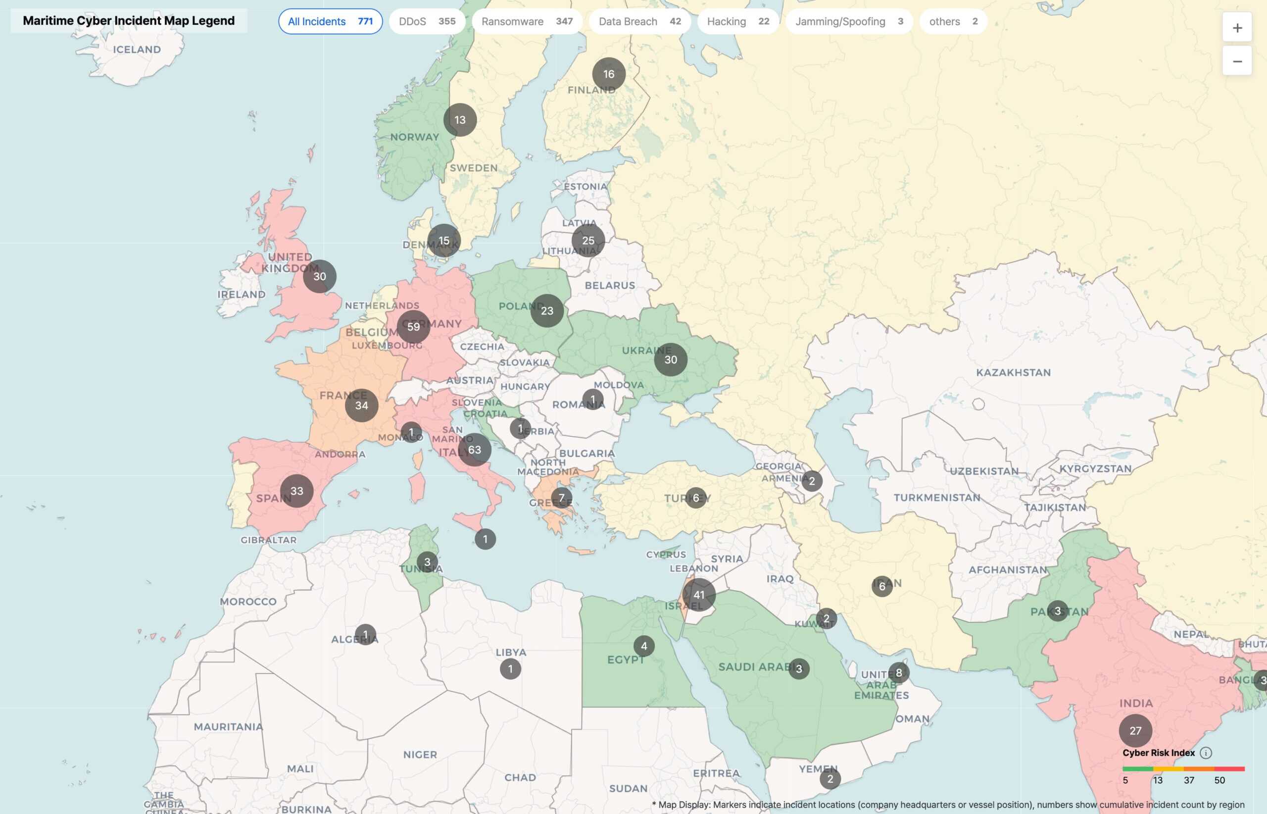 실시간 글로벌 선박 사고 레이더