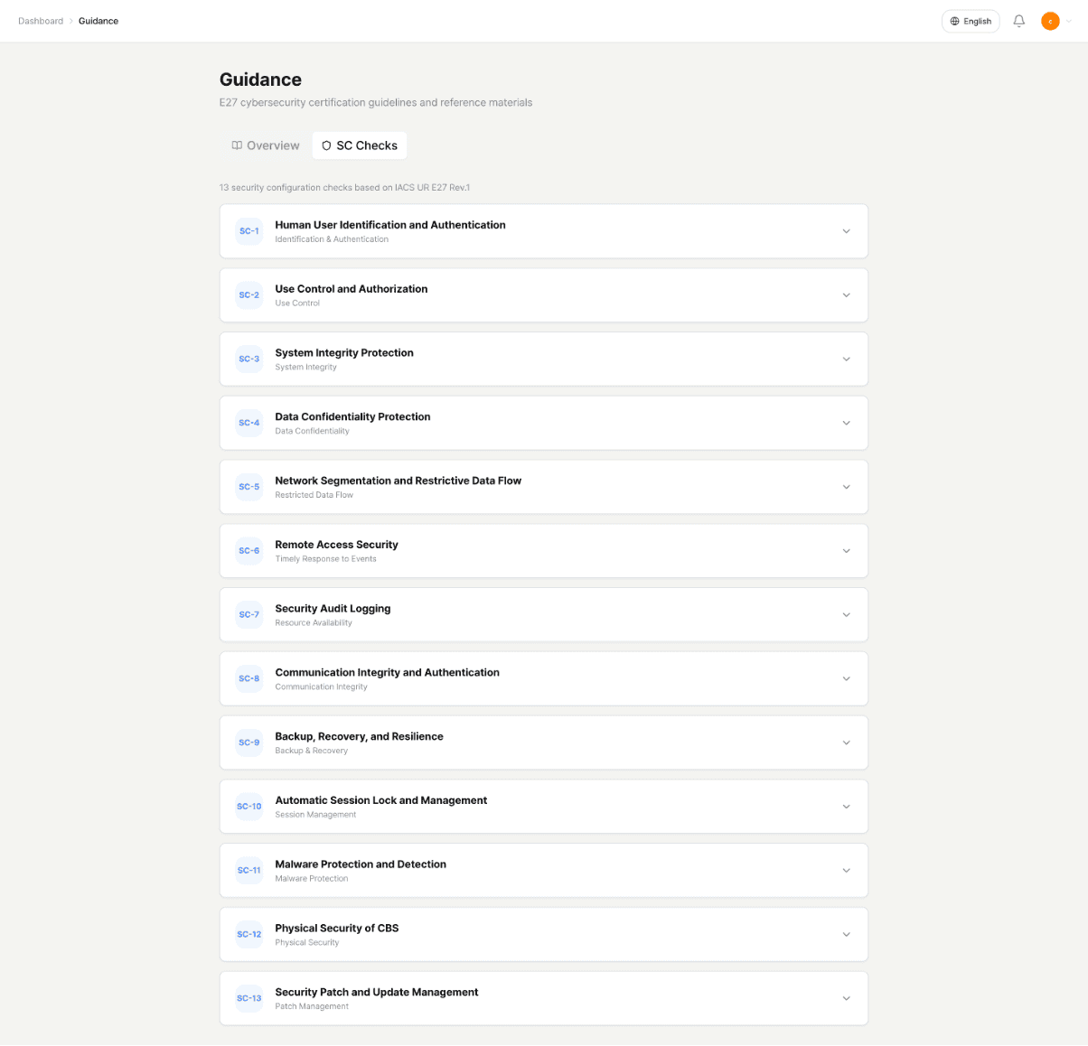 コンプライアンスおよび検証